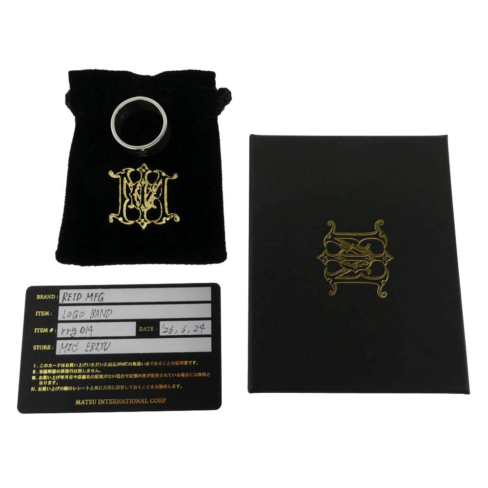 REID MFG リード エムエフジー rrg014 ギャランティ付属 LOGO BAND CROWN R ロゴ バンド クラウン アール リング シルバー系 21.5号【美品】【中古】