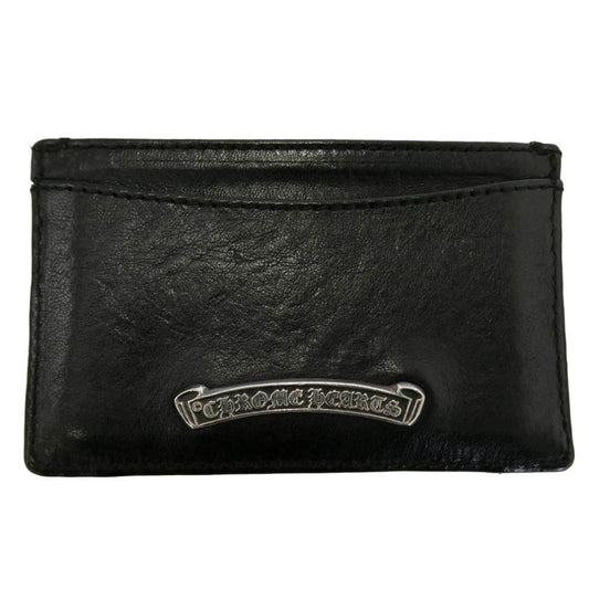CHROME HEARTS クロムハーツ（原本無） JOTTER ジョッター スクロールラベル付き レザー カードケース ブラック系【中古】
