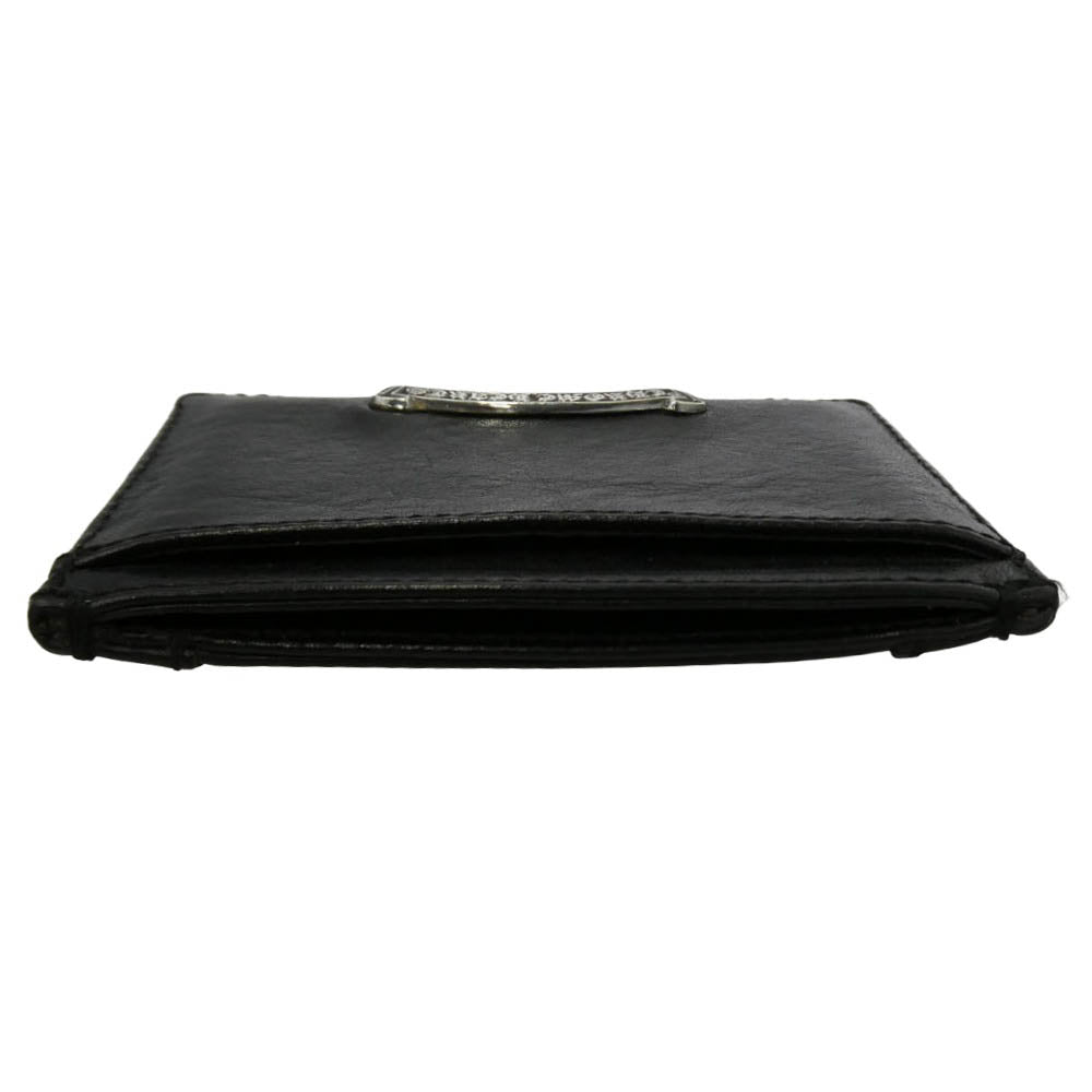 CHROME HEARTS クロムハーツ（原本無） JOTTER ジョッター スクロールラベル付き レザー カードケース ブラック系【中古】