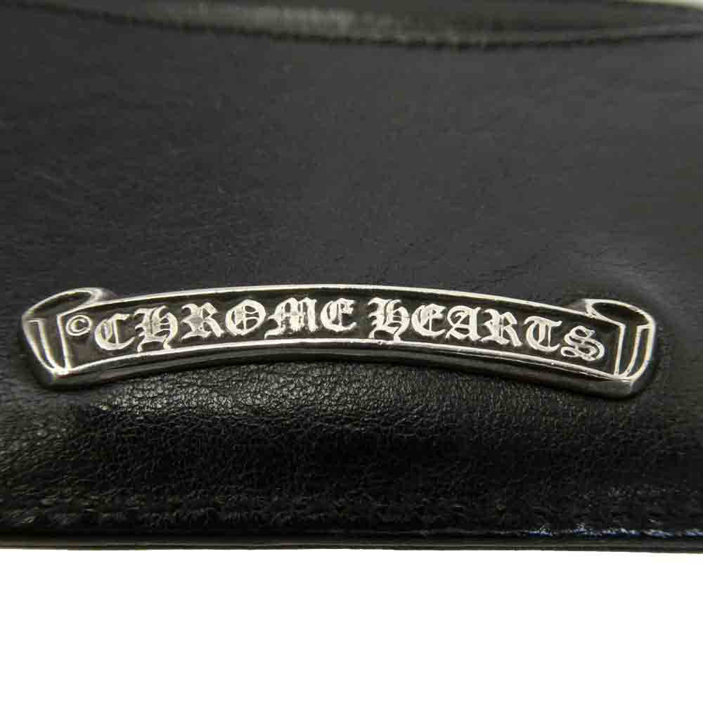CHROME HEARTS クロムハーツ（原本無） JOTTER ジョッター スクロールラベル付き レザー カードケース ブラック系【中古】