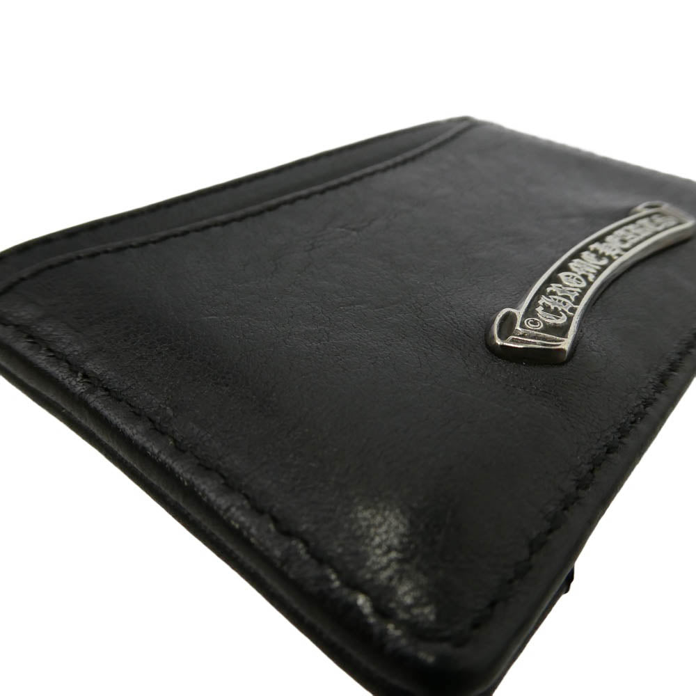 CHROME HEARTS クロムハーツ（原本無） JOTTER ジョッター スクロールラベル付き レザー カードケース ブラック系【中古】