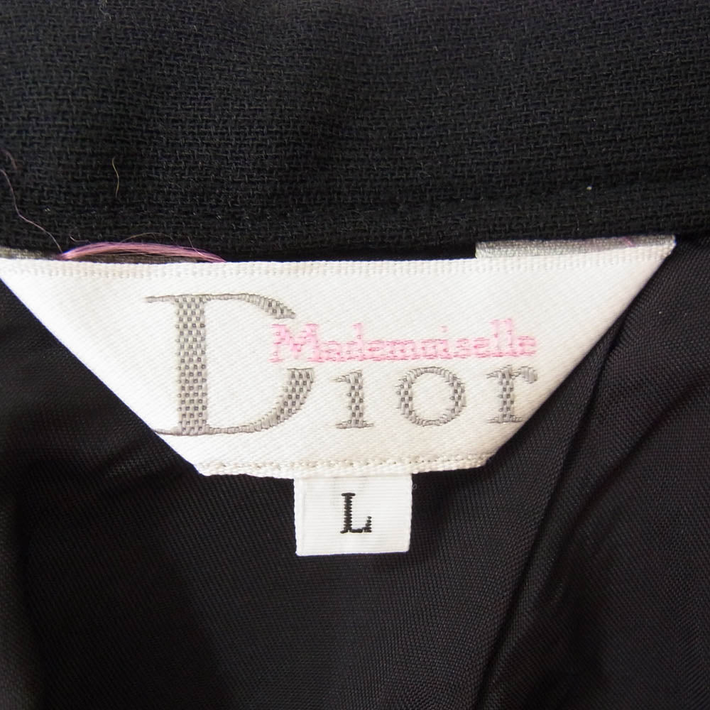 Christian Dior クリスチャンディオール NEI5G3404 ひざ丈 ウール タイト スカート ブラック系 L【中古】