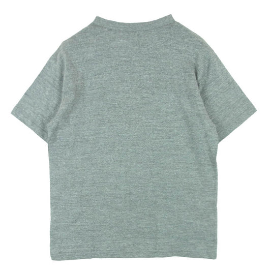 WAREHOUSE ウエアハウス 4082 1button Henley 1ボタン ヘンリーネック 半袖 Tシャツ グレー系 HEATHER GRAY M【極上美品】【中古】