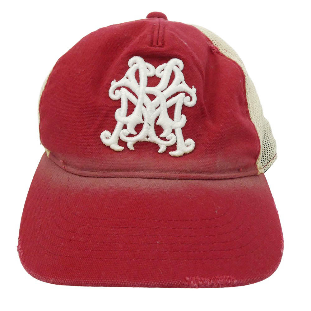 カミヤ CA4LA カシラ CA4LA カシラ KMY MESH CAP ダメージ加工 メッシュ キャップ レッド系【中古】