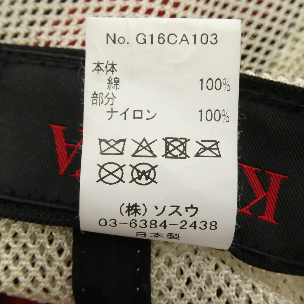 カミヤ CA4LA カシラ CA4LA カシラ KMY MESH CAP ダメージ加工 メッシュ キャップ レッド系【中古】