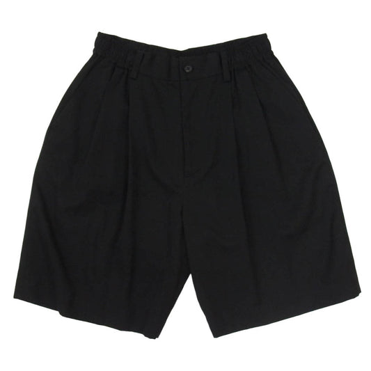 ssstein シュタイン 23SS ST.507 WIDE EASY SHORT TROUSERS ワイド イージー ショート トラウザース ウエストゴム ウール ショーツ ハーフパンツ ブラック系 S【中古】