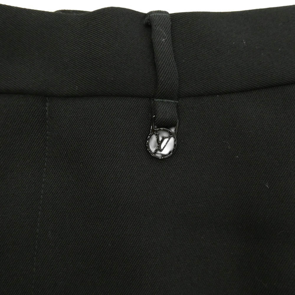 LOUIS VUITTON ルイ・ヴィトン 20AW RM202 TCX HJP70W LVサークルチャーム ウール センタープレス テーパード スラックス パンツ ブラック系 38【美品】【中古】