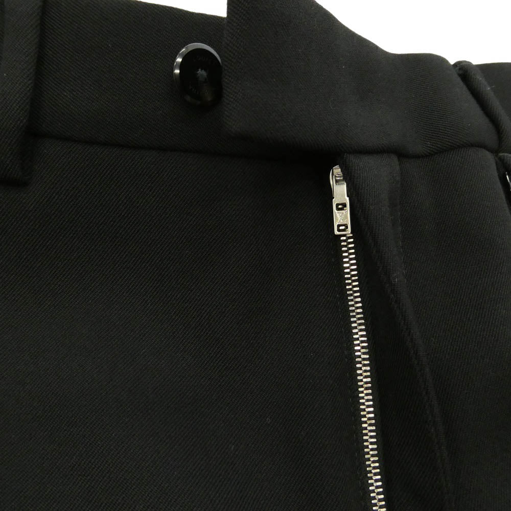LOUIS VUITTON ルイ・ヴィトン 20AW RM202 TCX HJP70W LVサークルチャーム ウール センタープレス テーパード スラックス パンツ ブラック系 38【美品】【中古】
