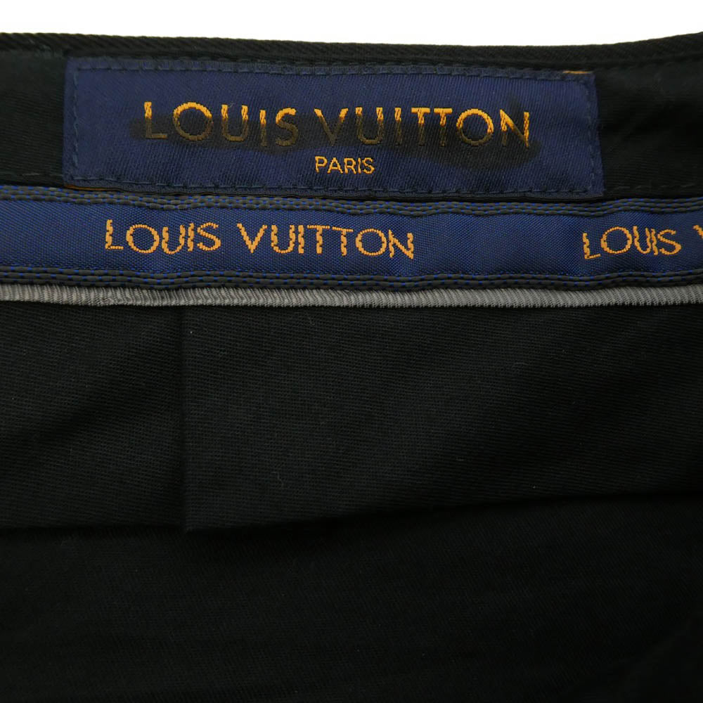 LOUIS VUITTON ルイ・ヴィトン 20AW RM202 TCX HJP70W LVサークルチャーム ウール センタープレス テーパード スラックス パンツ ブラック系 38【美品】【中古】