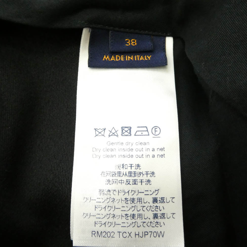 LOUIS VUITTON ルイ・ヴィトン 20AW RM202 TCX HJP70W LVサークルチャーム ウール センタープレス テーパード スラックス パンツ ブラック系 38【美品】【中古】