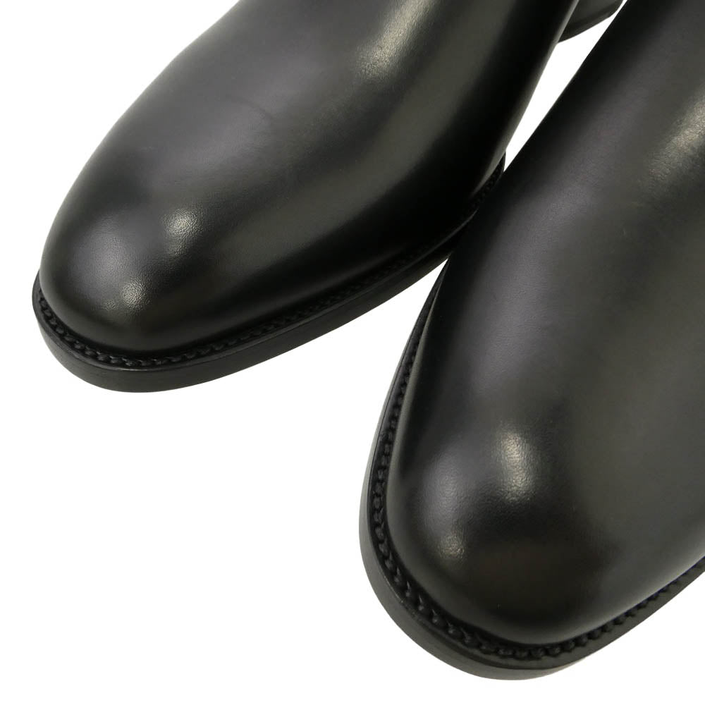 SAINT LAURENT サンローラン 592438 クラシック ワイアット サイドゴア レザー チェルシー ブーツ ブラック系 41.5【極上美品】【中古】