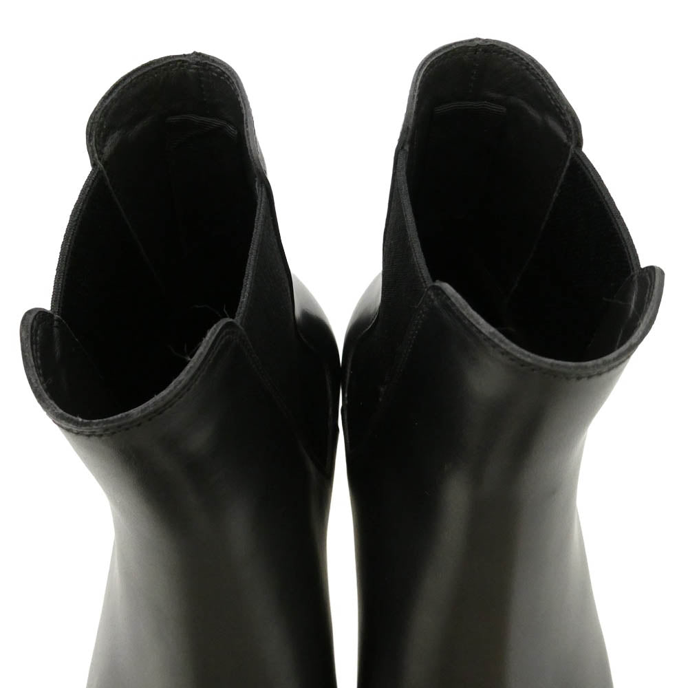 SAINT LAURENT サンローラン 592438 クラシック ワイアット サイドゴア レザー チェルシー ブーツ ブラック系 41.5【極上美品】【中古】