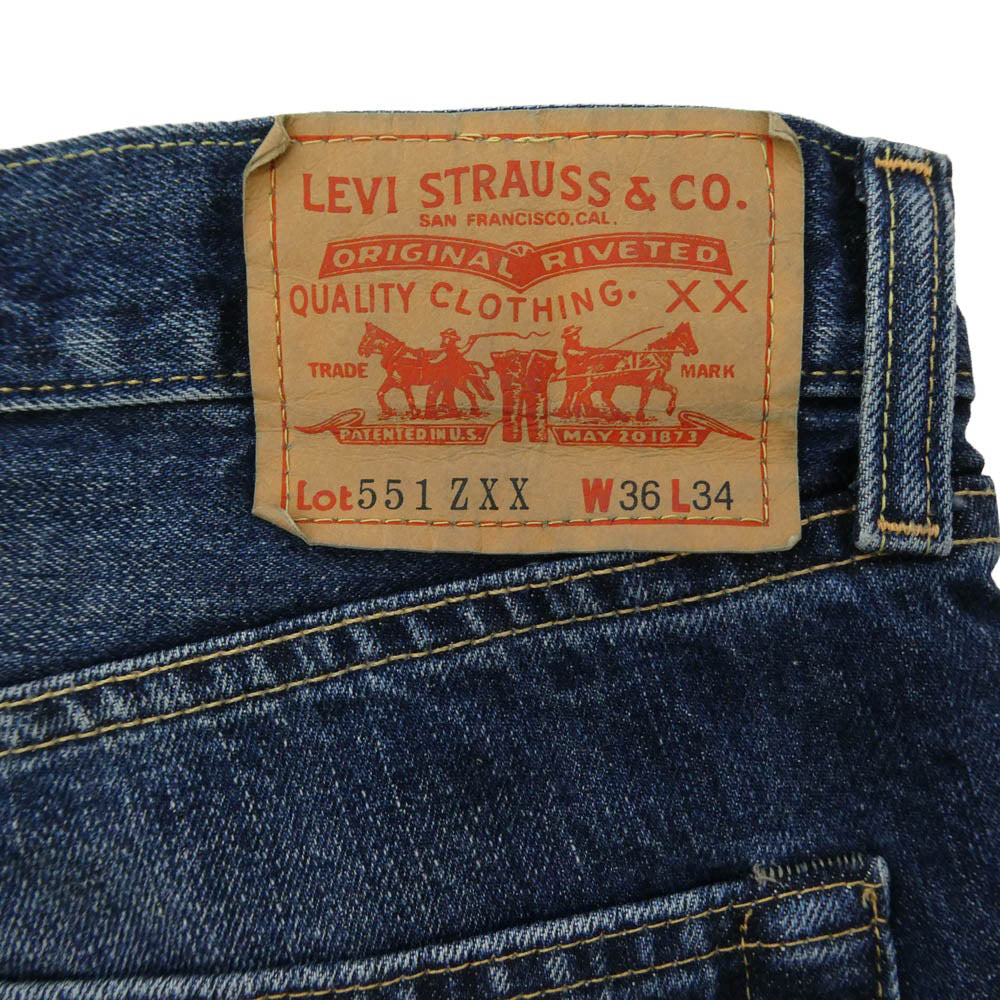 Levi's リーバイス 74879-0000 リメイク加工 1961年モデル 551ZXX カスタマイズド 復刻 デニム パンツ インディゴブルー系 W36【中古】