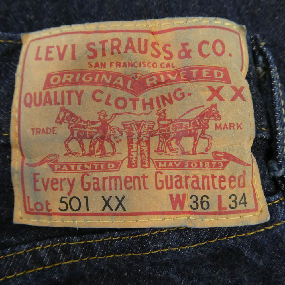 Levi's リーバイス 50155-0079 LVC 1955年モデル 501XX 復刻 デニム パンツ インディゴブルー系 W36【中古】