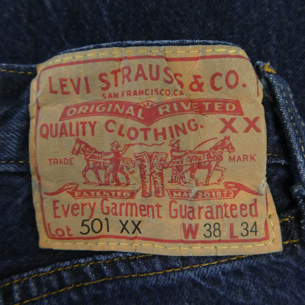 Levi's リーバイス 50155-0079 LVC 1955年モデル 501XX 復刻 デニム パンツ インディゴブルー系 W38【中古】