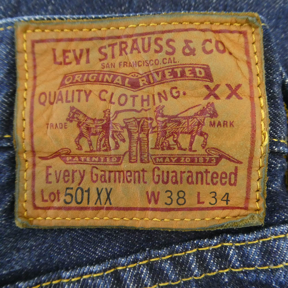 Levi's リーバイス 47501-0185 LVC 1947モデル 501XX 復刻 レプリカ デニム パンツ インディゴブルー系 W38【中古】