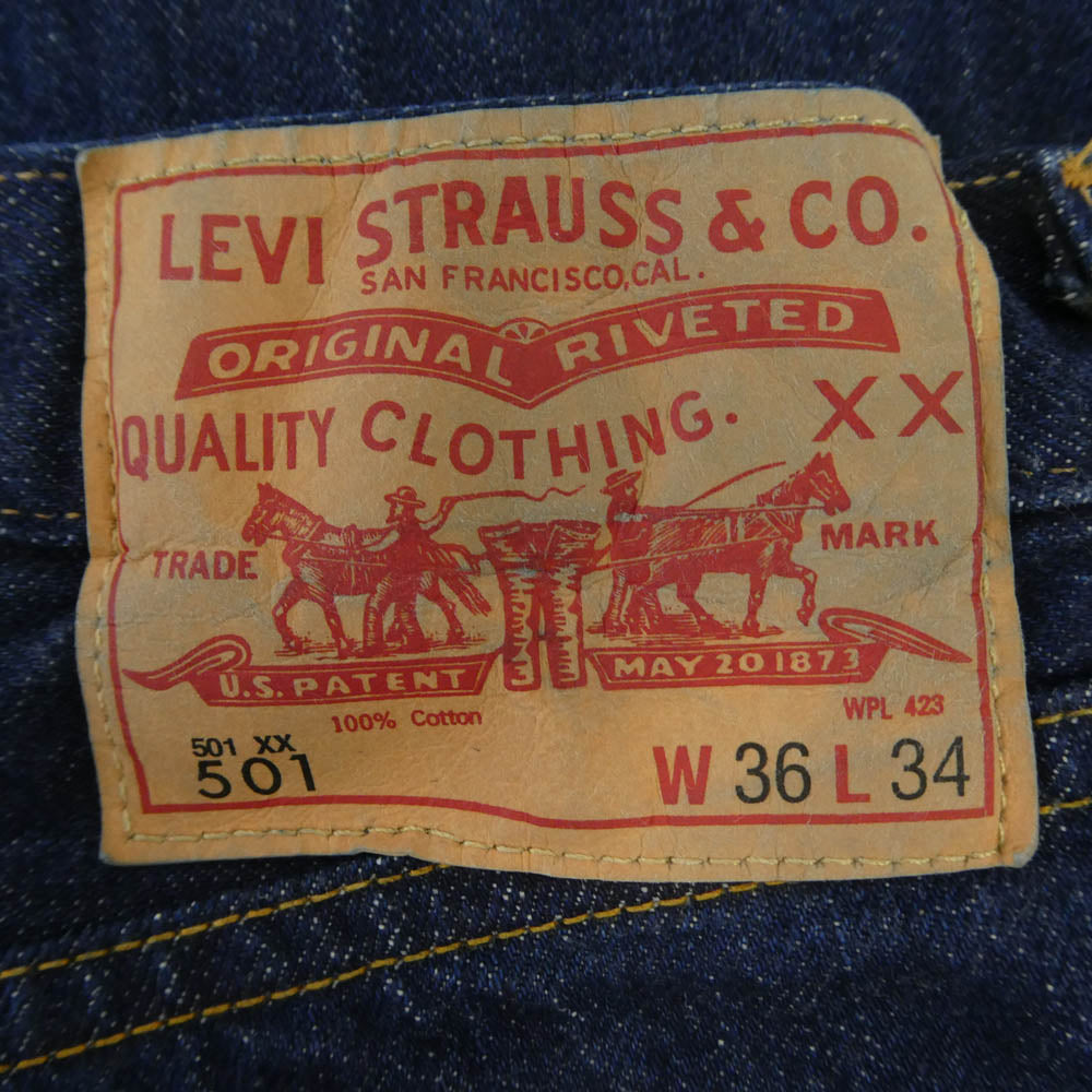 Levi's リーバイス 66501-0146 LVC 1966モデル 501 BIG E 復刻 デニム パンツ インディゴブルー系 W36【中古】