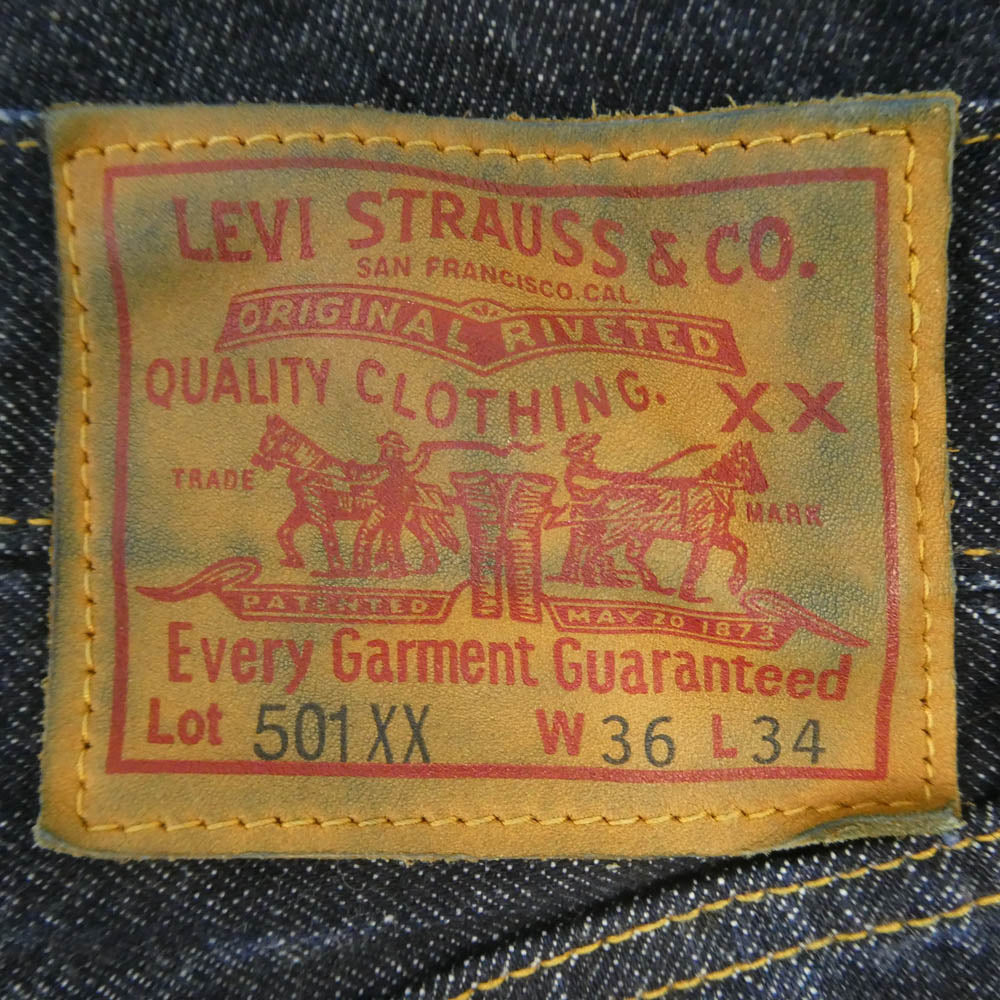Levi's リーバイス 47501-0200 LVC 1947モデル 501XX 復刻 レプリカ デニム パンツ ジーンズ インディゴブルー系 W36【中古】