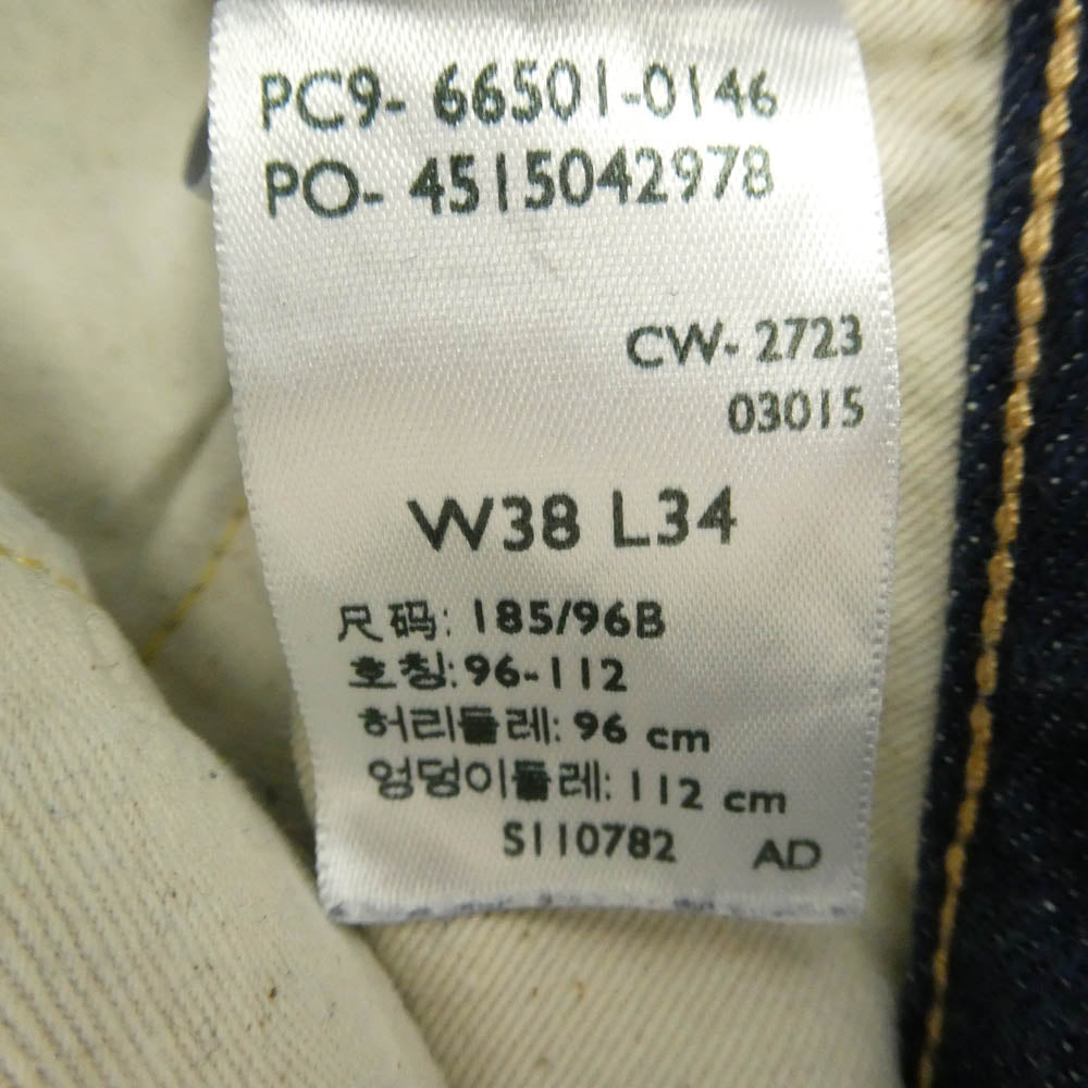 Levi's リーバイス 66501-0146 LVC 1966モデル 501 BIG E 復刻 レプリカ デニム パンツ W38 インディゴブルー系 W38【中古】