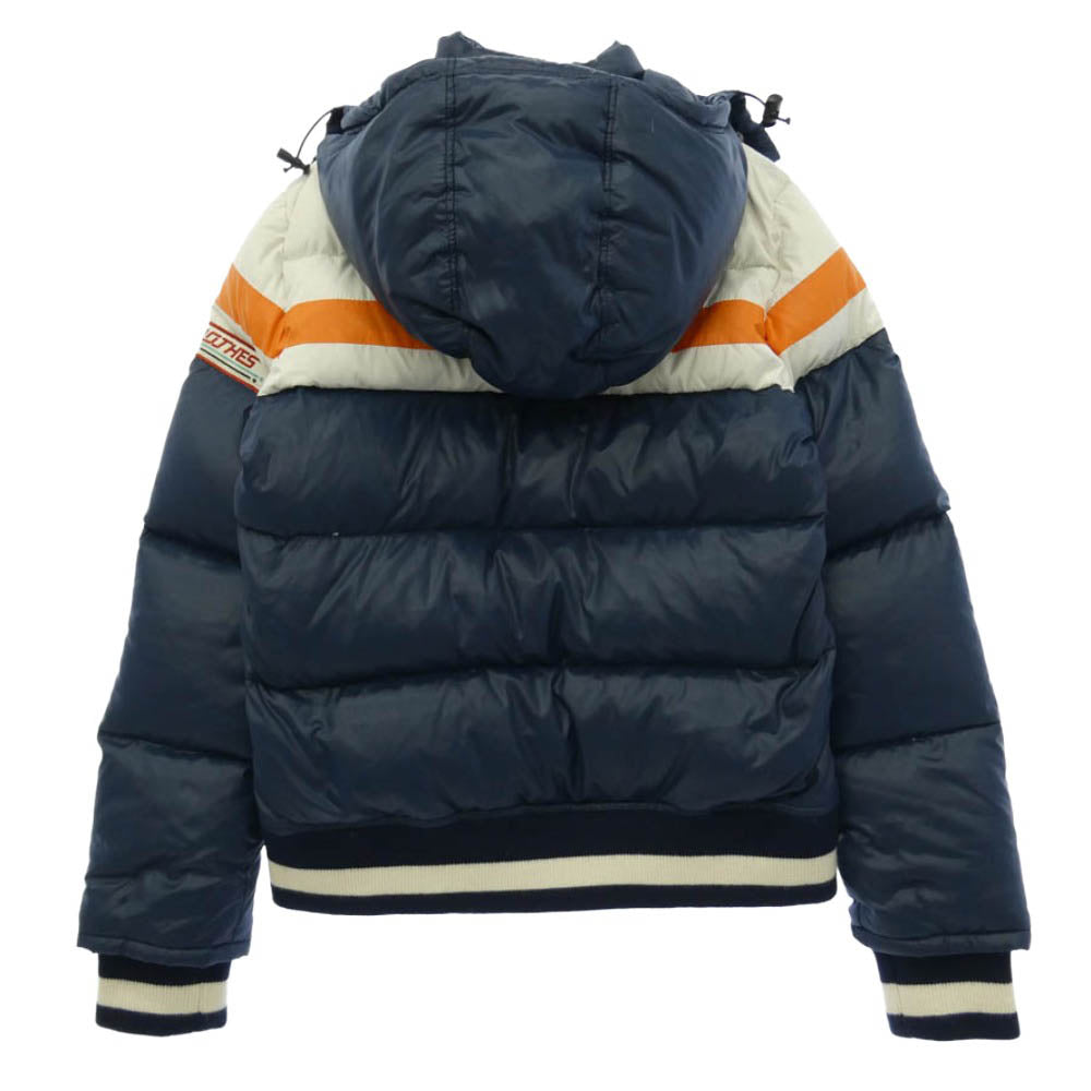 TMT ティーエムティー TJK-F0817 DOWN JACKET ナイロン フード付き ダウン ジャケット ネイビー系 S【中古】