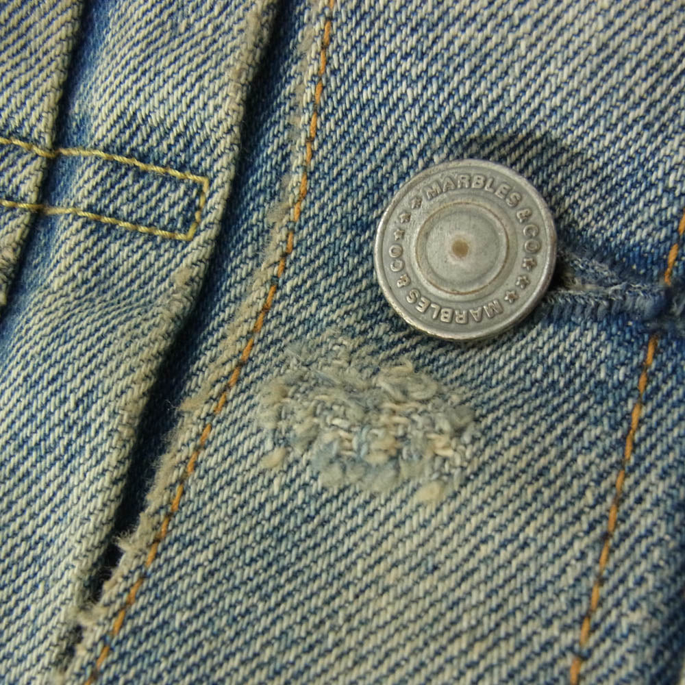 MARBLES マーブルズ 15AW MJK-A1515 ダメージ加工 2NDタイプ デニム ジャケット インディゴブルー系 S【中古】