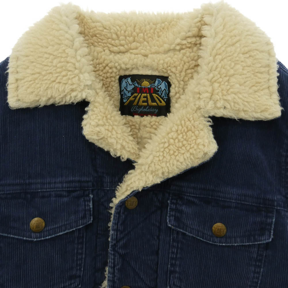 TMT ティーエムティー 13AW TJK-F1312 コーデュロイ ボア ランチコート ジャケット ネイビー系 S【中古】