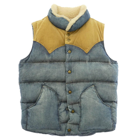 TMT ティーエムティー TJK-F1213 DENIM DOWN VEST デニム ダウン ベスト ライトブルー系 M【中古】