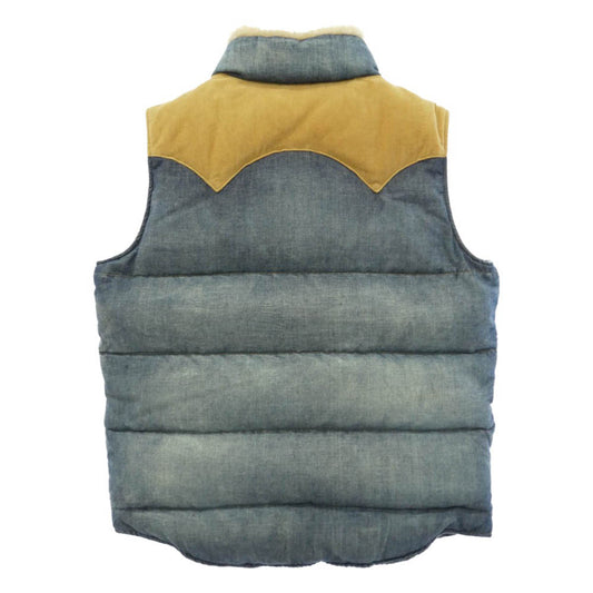 TMT ティーエムティー TJK-F1213 DENIM DOWN VEST デニム ダウン ベスト ライトブルー系 M【中古】