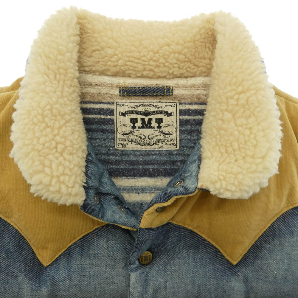 TMT ティーエムティー TJK-F1213 DENIM DOWN VEST デニム ダウン ベスト ライトブルー系 M【中古】