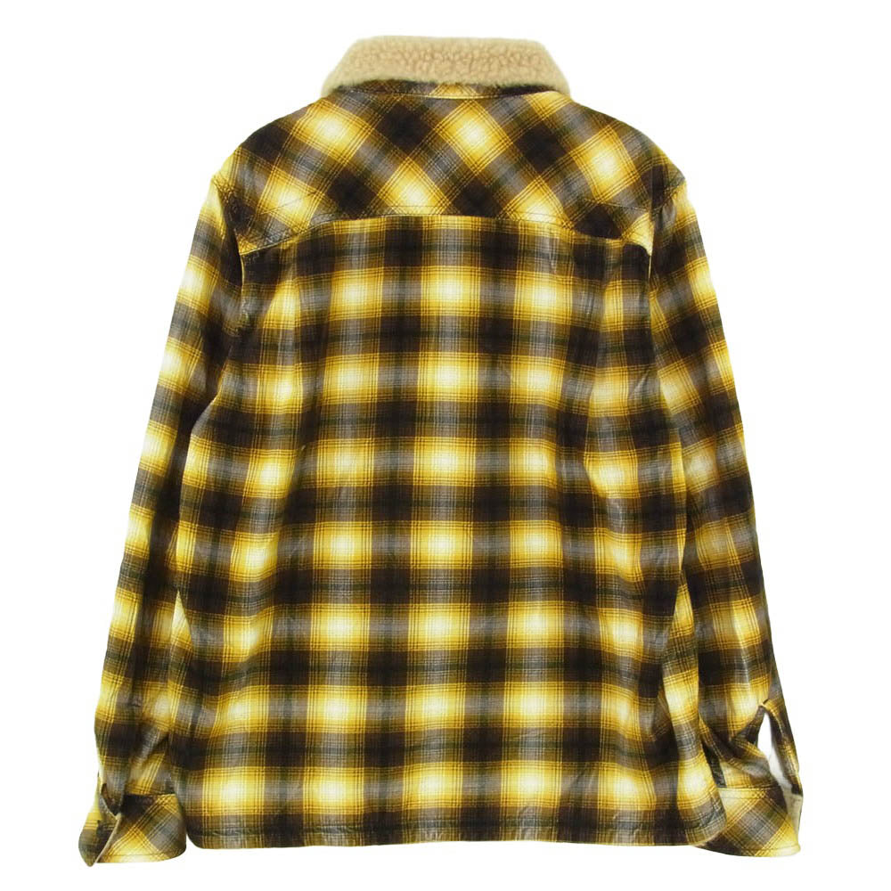 NUMBER(N)INE ナンバーナイン n(n) BY NUMBER (N)INE レースアップ プルオーバー ボア チェック シャツ イエロー系 ２【中古】