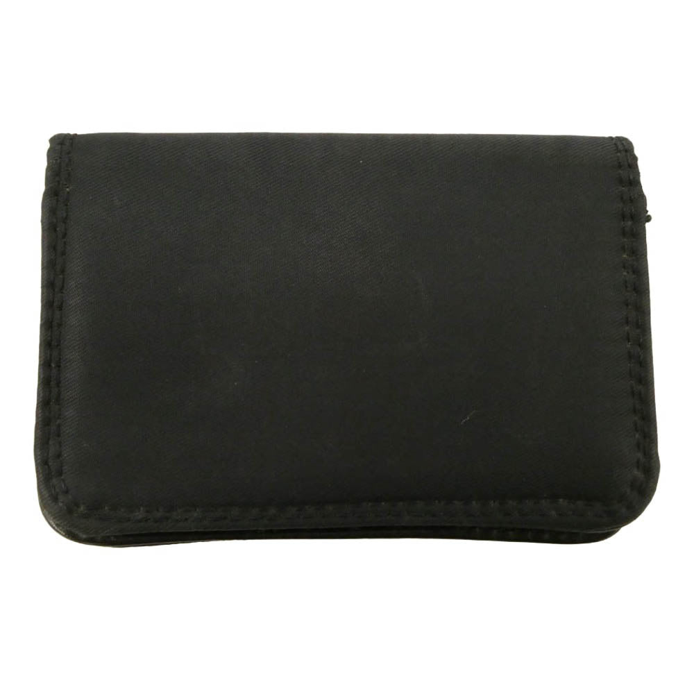 CHROME HEARTS クロムハーツ（原本無） ナイロン レザー切替 カードケース ブラック系【中古】