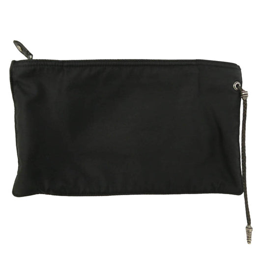 CHROME HEARTS クロムハーツ（原本無） レザーブレード付 ナイロン ポーチ クラッチバッグ【中古】