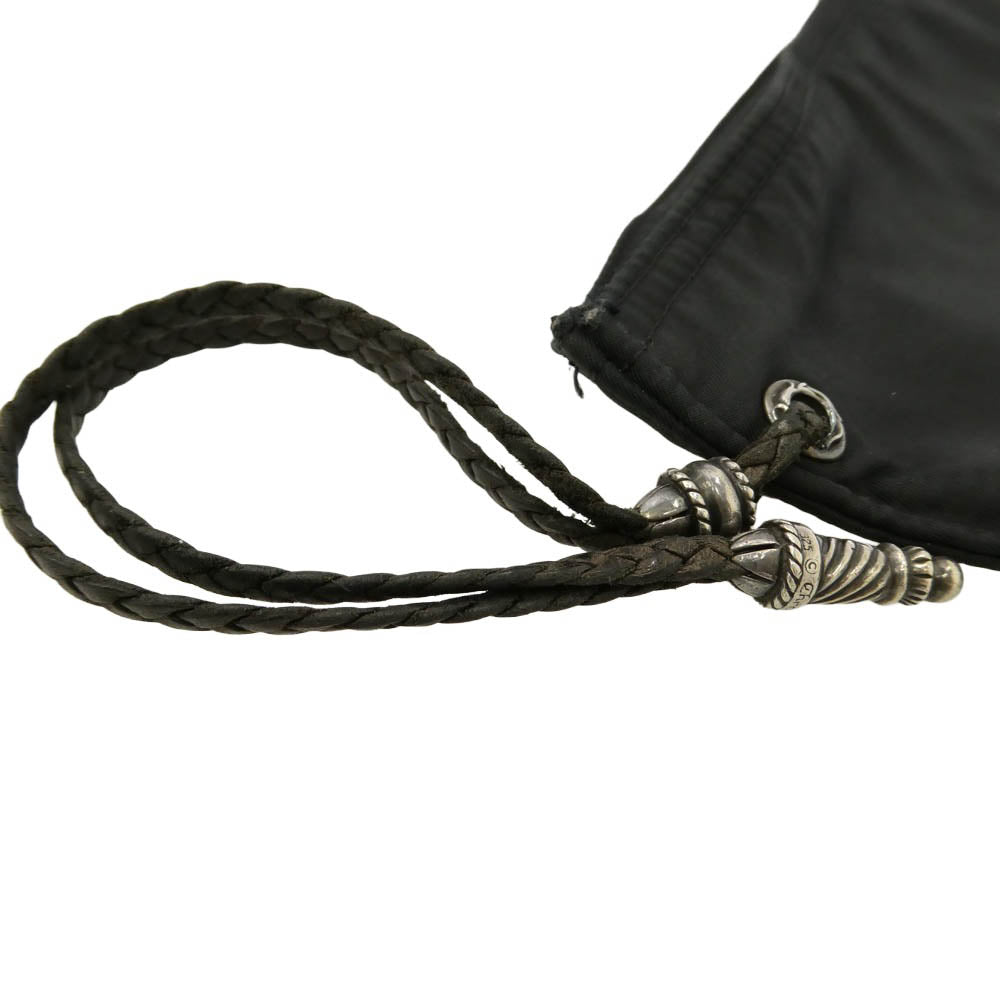 CHROME HEARTS クロムハーツ（原本無） レザーブレード付 ナイロン ポーチ クラッチバッグ【中古】