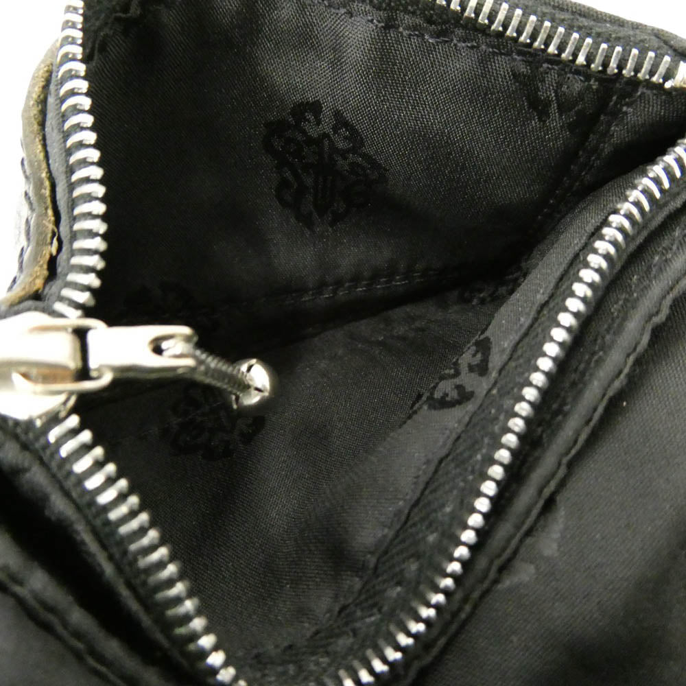 CHROME HEARTS クロムハーツ（原本無） 1ZIP 総柄 ナイロン ウォレット 二つ折り財布 ブラック系【中古】