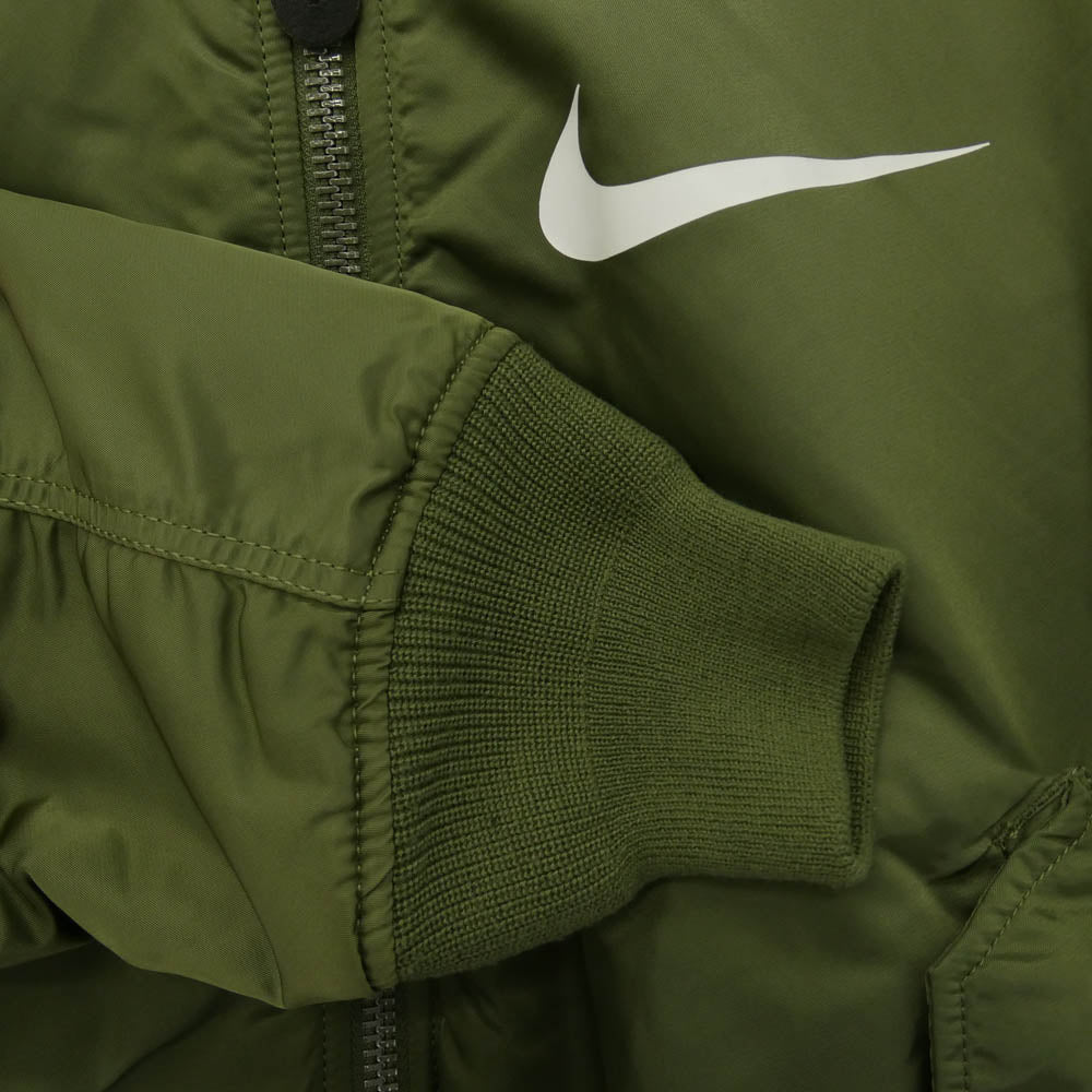 NIKE ナイキ x ALPHA アルファ MA-1 ロゴプリント ブルゾン ジャケット モスグリーン系 M【中古】