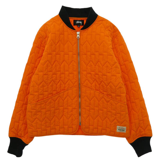 STUSSY ステューシー 22AW S QUILTED LINER JACKET キルティング ライナー ジャケット オレンジ系 M【中古】