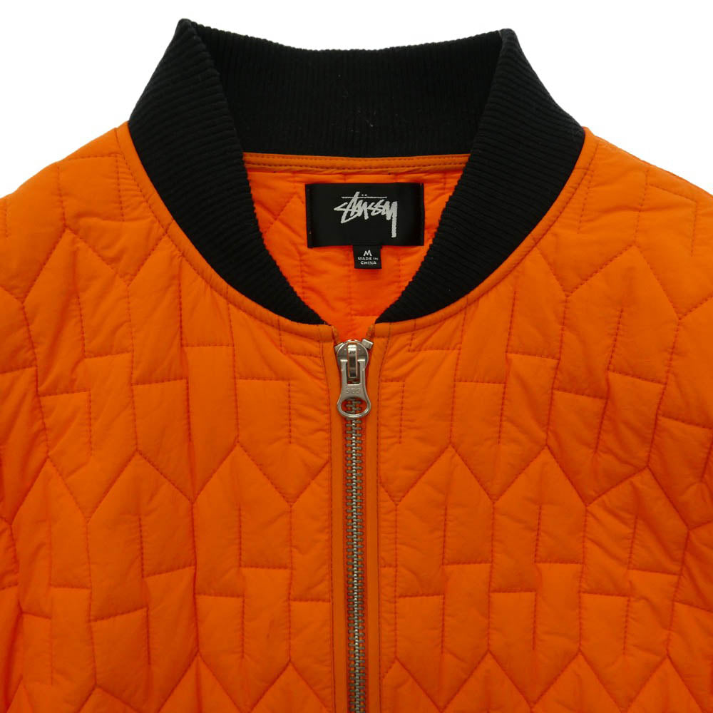 STUSSY ステューシー 22AW S QUILTED LINER JACKET キルティング ライナー ジャケット オレンジ系 M【中古】