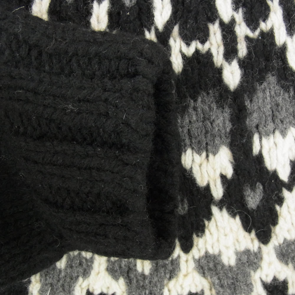 WACKO MARIA ワコマリア 16AW 16FW-WMK-KN12 NORDIC SWEATER ノルディック ウール ニット クルーネック セーター ブラック系 S【中古】