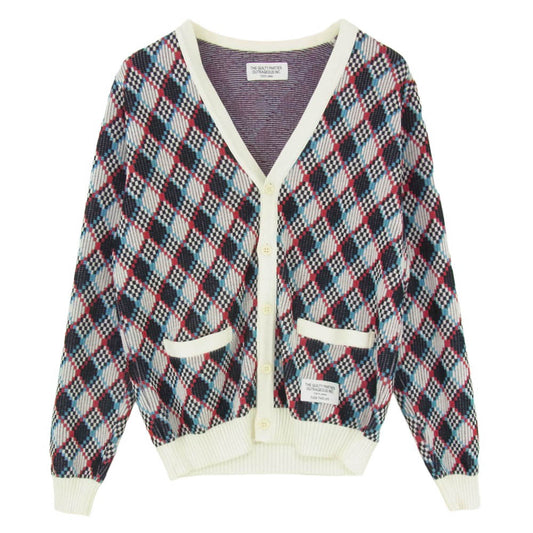 WACKO MARIA ワコマリア 14SS 14SS-KNT-33 マルチカラー コットンニット Vネック カーディガン マルチカラー系 S【中古】