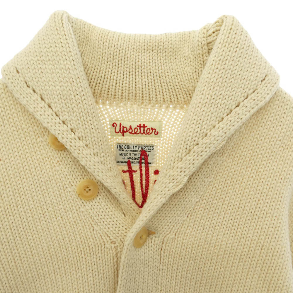 WACKO MARIA ワコマリア 13AW 13AW-KNT-26 ショールカラー ニット カーディガン オフホワイト系 S【中古】