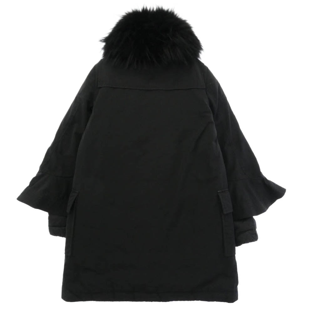 MONCLER モンクレール Sacai サカイ × sacai サカイ SHIO ファー ダウンジャケット ブラック系【中古】