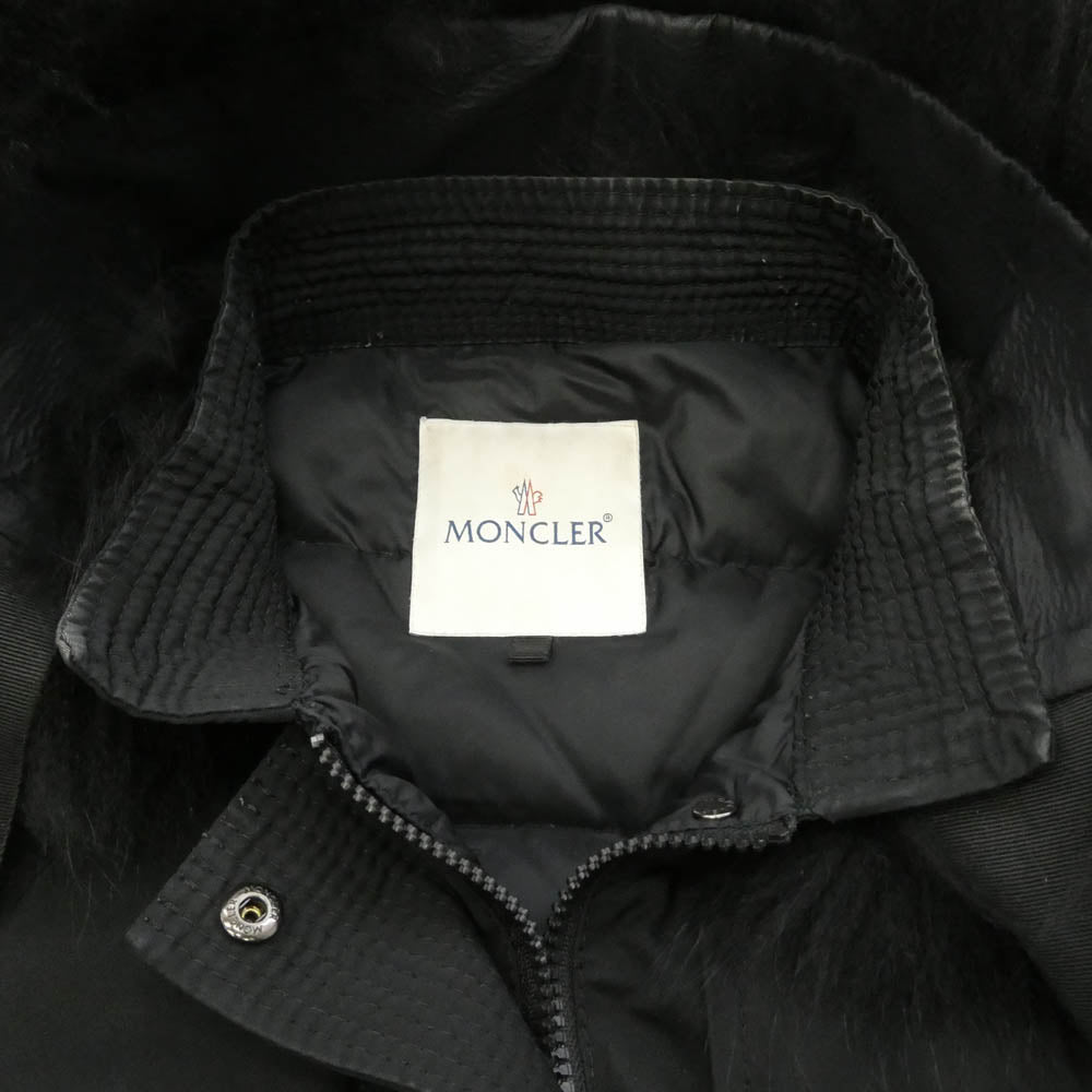 MONCLER モンクレール Sacai サカイ × sacai サカイ SHIO ファー ダウンジャケット ブラック系【中古】