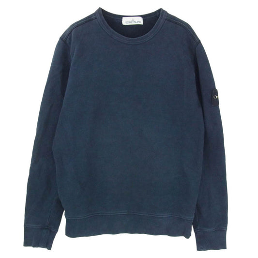STONE ISLAND ストーンアイランド 18AW 691562720 Crew Neck Sweatshirt ワッペン付き クルーネック スウェット トレーナー ネイビー系 M【中古】