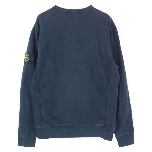STONE ISLAND ストーンアイランド 18AW 691562720 Crew Neck Sweatshirt ワッペン付き クルーネック スウェット トレーナー ネイビー系 M【中古】
