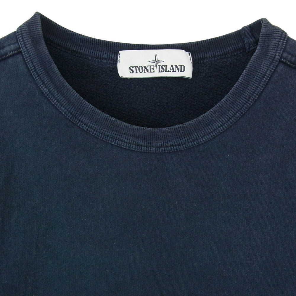 STONE ISLAND ストーンアイランド 18AW 691562720 Crew Neck Sweatshirt ワッペン付き クルーネック スウェット トレーナー ネイビー系 M【中古】