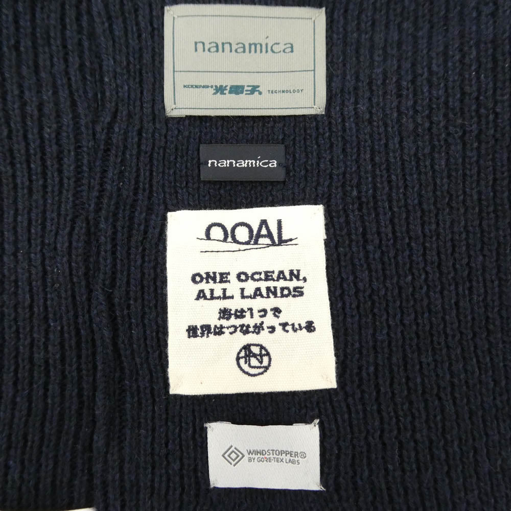 nanamica ナナミカ SUKF351 KODENSHI Cashmere Neck Gaiter 光電子 カシミヤ ネックウォーマー ネイビー系【美品】【中古】