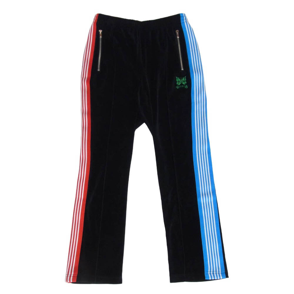 Needles ニードルス BLESS ブレス 25SS QV1585 × BREATH C PE Velour Narrow Track Pant ベロア ナロー トラック パンツ ブラック系 S【中古】