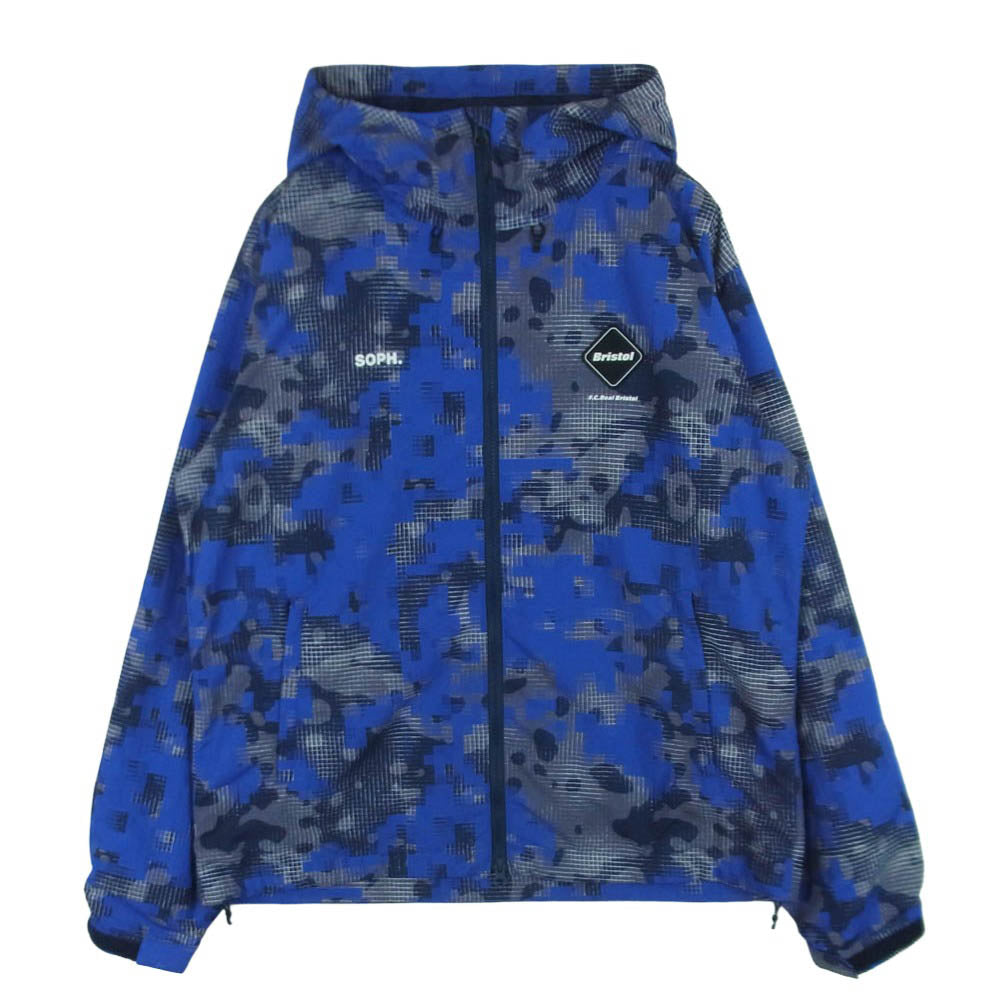 F.C.R.B. エフシーアールビー FRAGMENT DESIGN フラグメントデザイン 26SS FCRB-260169 FRAGMENT Camouflage Nylon Blouson B Dot Camo フラグメント カモフラージュ ナイロン ブルゾン ドットカモ フーデッド ジャケット ブルー系 グレー系 S【美品】【中古】