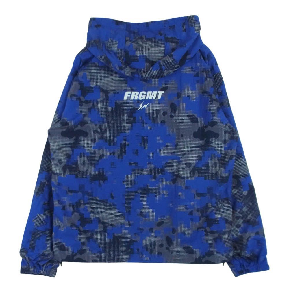 F.C.R.B. エフシーアールビー FRAGMENT DESIGN フラグメントデザイン 26SS FCRB-260169 FRAGMENT Camouflage Nylon Blouson B Dot Camo フラグメント カモフラージュ ナイロン ブルゾン ドットカモ フーデッド ジャケット ブルー系 グレー系 S【美品】【中古】