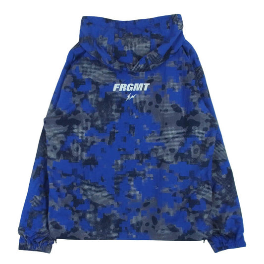 F.C.R.B. エフシーアールビー FRAGMENT DESIGN フラグメントデザイン 26SS FCRB-260169 FRAGMENT Camouflage Nylon Blouson B Dot Camo フラグメント カモフラージュ ナイロン ブルゾン ドットカモ フーデッド ジャケット ブルー系 グレー系 S【美品】【中古】